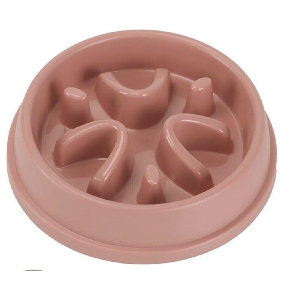 Slow Feed Dog Bowl - Pink Silicone Slow Feeder